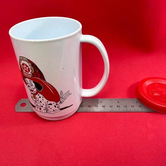 Texaco Dalmatians Fire Hat  Pup‎ Cup Free Refills For Kids 12oz Spill Proof Lid - Picture 4 of 10